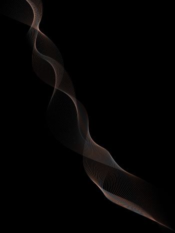 black background, spiral, dark Wallpaper 1668x2224
