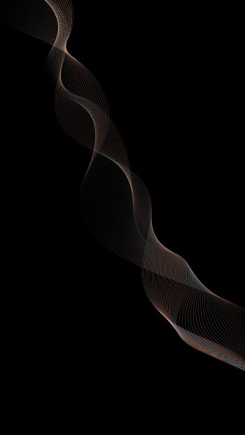 black background, spiral, dark Wallpaper 640x1136