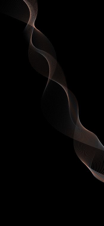 black background, spiral, dark Wallpaper 1284x2778