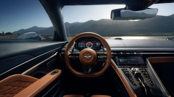 Bentley, leather interior, steering wheel Wallpaper 2048x1152