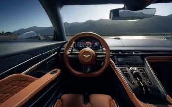 Обои 2560x1600 Bentley, кожаный салон, руль