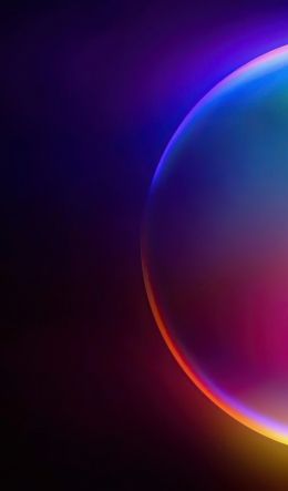 ball, rainbow color, on a black background Wallpaper 600x1024