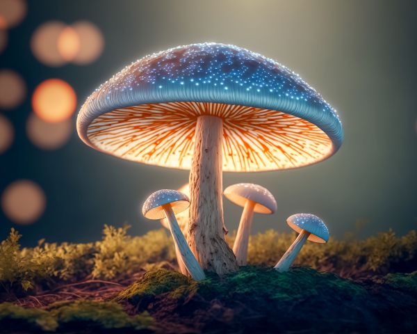 mushroom, mushroom forest Wallpaper 1280x1024