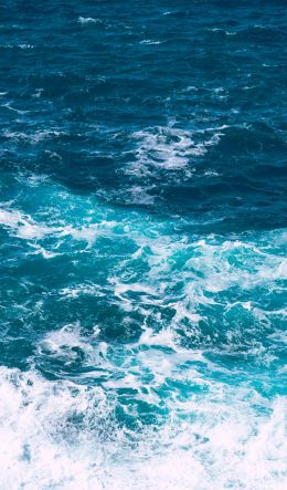 sea foam, sea, blue Wallpaper 600x1024