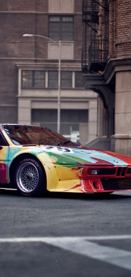 Обои 720x1520 BMW M1, дрифт, улица