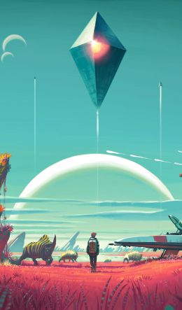 No Man's Sky, fantasy fiction Wallpaper 600x1024