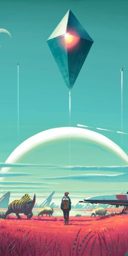 No Man's Sky, fantasy fiction Wallpaper 720x1440