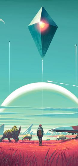 No Man's Sky, fantasy fiction Wallpaper 1440x3040