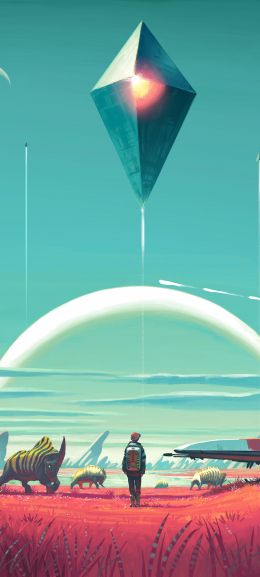 No Man's Sky, fantasy fiction Wallpaper 1080x2400