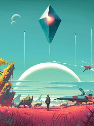 No Man's Sky, fantasy fiction Wallpaper 1620x2160