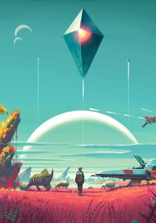 No Man's Sky, fantasy fiction Wallpaper 1668x2388