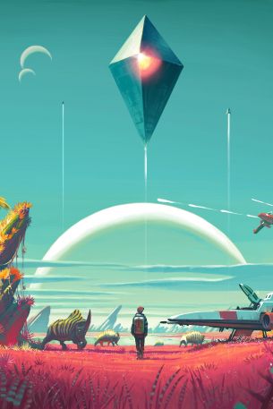 No Man's Sky, fantasy fiction Wallpaper 640x960