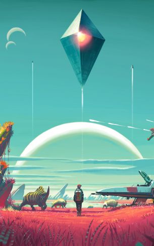 Обои 800x1280 No Man's Sky, фантистика