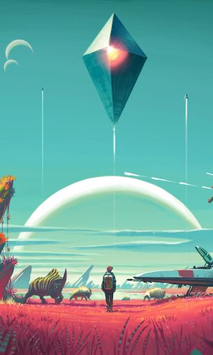 No Man's Sky, fantasy fiction Wallpaper 1200x2000