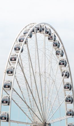 ferris wheel, white Wallpaper 600x1024