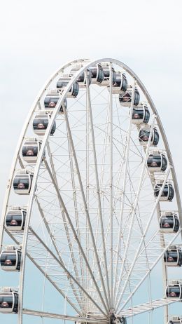 ferris wheel, white Wallpaper 720x1280