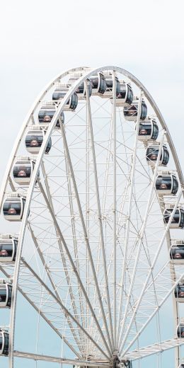 ferris wheel, white Wallpaper 720x1440