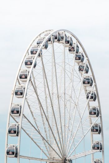 ferris wheel, white Wallpaper 640x960