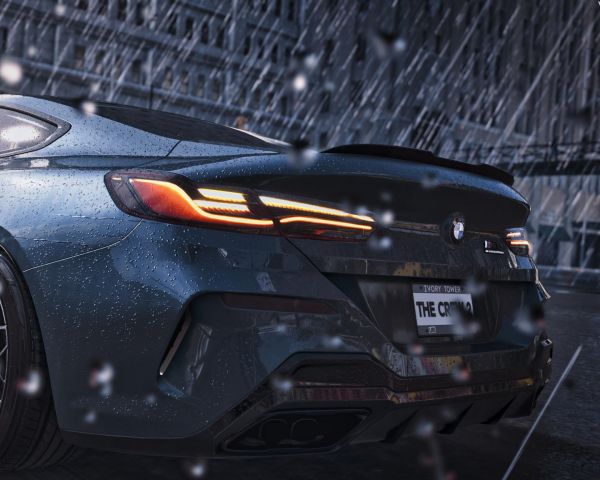 BMW M8, rain, dark Wallpaper 1280x1024