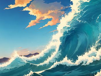 sea waves, sea, art Wallpaper 800x600