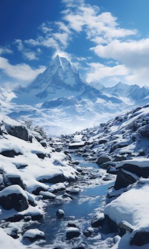 mountains, snow, winter Wallpaper 1200x2000