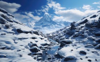 mountains, snow, winter Wallpaper 2560x1600