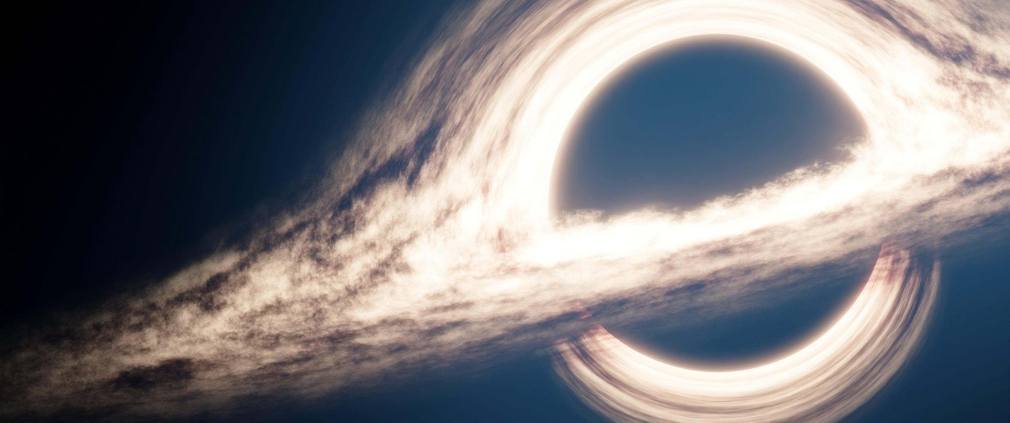 Black Hole Gargantua Dark Wallpaper 3440x1440 Ultrawide Wqhd 0454