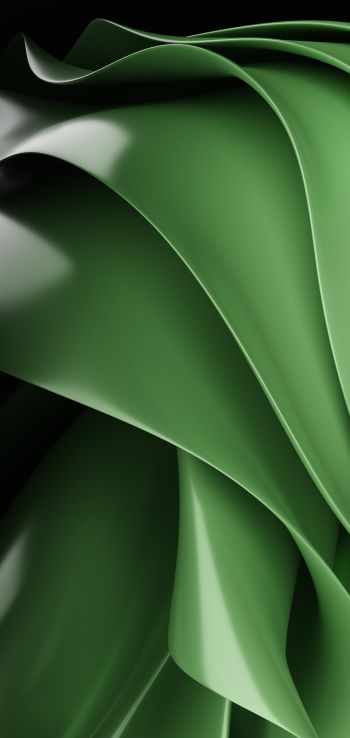 Обои 1440x3040 зеленая эстетика, абстракция, зеленый