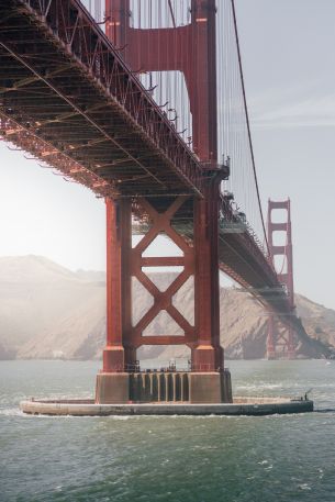 Обои 640x960 Мост Золотые Ворота, Сан-Франциско, США