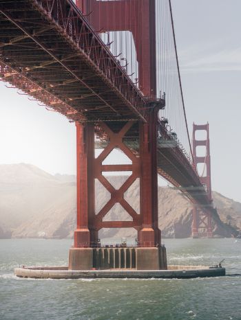 Обои 1668x2224 Мост Золотые Ворота, Сан-Франциско, США