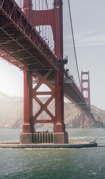 Обои 600x1024 Мост Золотые Ворота, Сан-Франциско, США