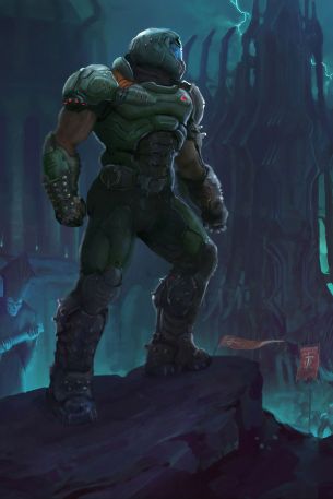 DOOM, Executioner of Rock, fiction Wallpaper 640x960