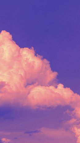 purple sky, cumulus clouds, purple Wallpaper 640x1136