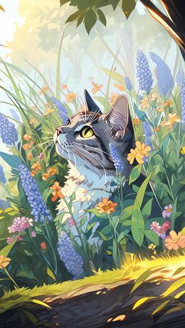 cat, look Wallpaper 640x1136