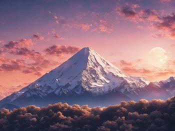 dawn, mountain, landscape Wallpaper 1024x768