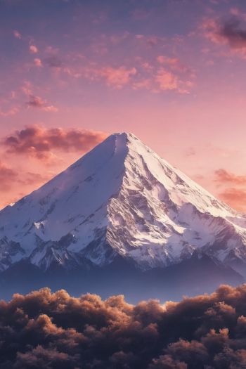 dawn, mountain, landscape Wallpaper 640x960