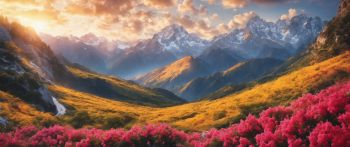 mountains, landscape, dawn Wallpaper 2560x1080
