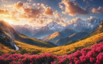 mountains, landscape, dawn Wallpaper 1920x1200
