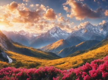 mountains, landscape, dawn Wallpaper 1024x768