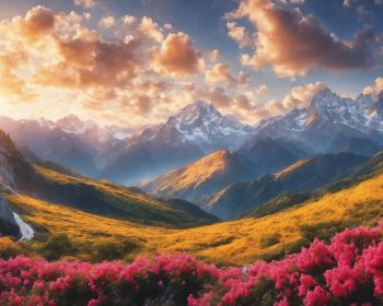 mountains, landscape, dawn Wallpaper 1280x1024