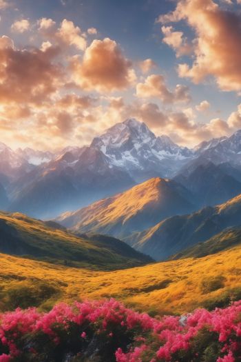 mountains, landscape, dawn Wallpaper 640x960