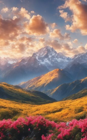 mountains, landscape, dawn Wallpaper 800x1280