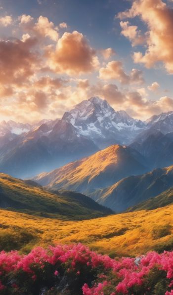 mountains, landscape, dawn Wallpaper 600x1024
