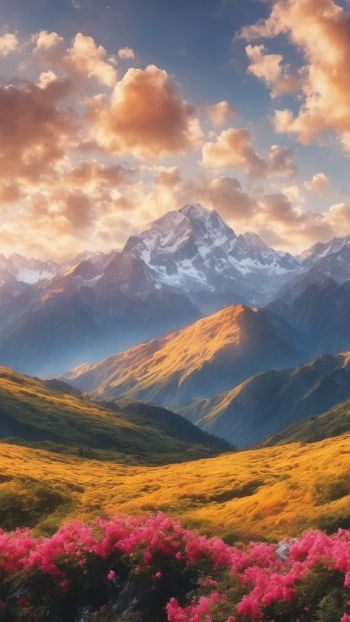mountains, landscape, dawn Wallpaper 720x1280
