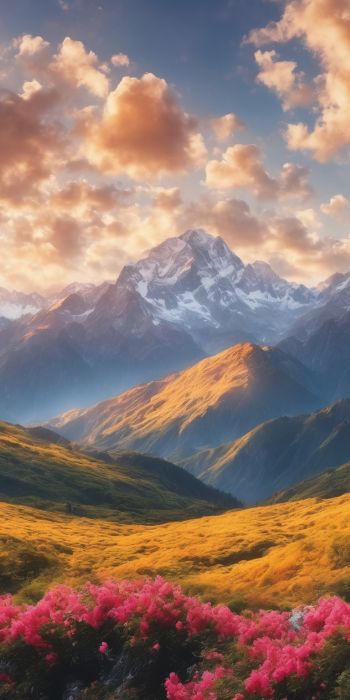 mountains, landscape, dawn Wallpaper 720x1440
