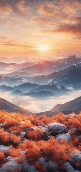 landscape, mountains, dawn Wallpaper 720x1520