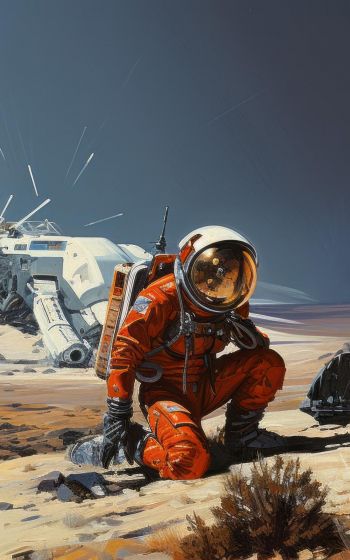 Sci-fi, astronaut, planet Wallpaper 800x1280