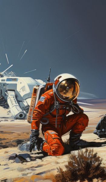 Sci-fi, astronaut, planet Wallpaper 600x1024