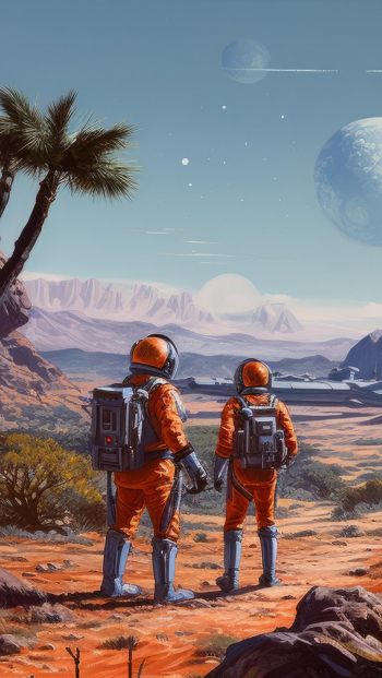 Sci-fi, astranaut, planet, cosmoart Wallpaper 640x1136