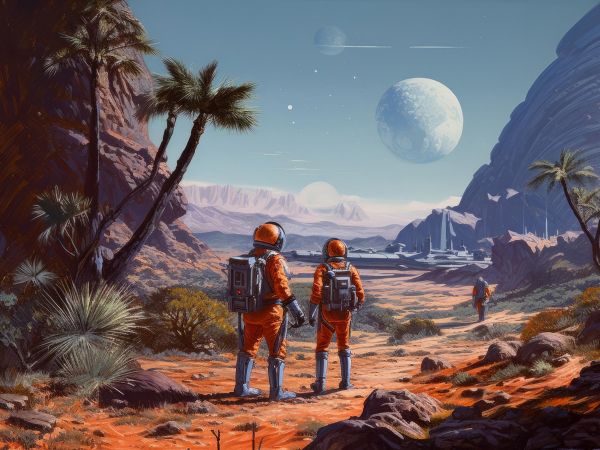 Sci-fi, astranaut, planet, cosmoart Wallpaper 800x600
